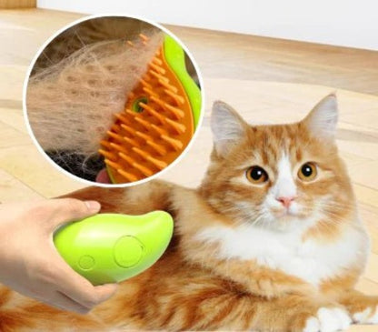 Cepillo vaporizador para mascotas 3 en 1