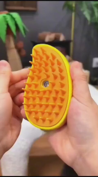 Cepillo vaporizador para mascotas 3 en 1